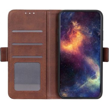 Casecentive Magnetische Leren Wallet case - Portemonnee hoesje - iPhone 12 / iPhone 12 Pro bruin