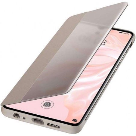 Huawei view flip cover - Khaki - voor Huawei P30