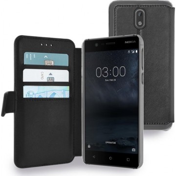 Azuri Nokia 3 hoesje - Walletcase - Zwart