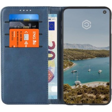 Casecentive Leren Wallet case - Portemonnee hoesje - Samsung Galaxy S10e Blauw