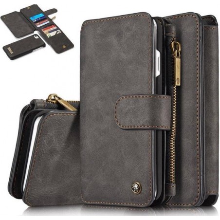 Caseme Leren Flip Wallet iPhone 7/8/SE 2020 - Zwart