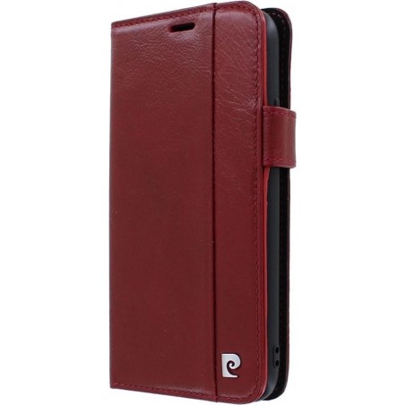 iPhone 11 Bookcase hoesje - Pierre Cardin - Effen Rood - Leer