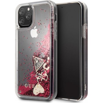 iPhone 11 Pro Backcase hoesje - Guess - Glitter Roze - Kunststof