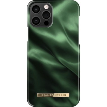Fashion Backcover voor iPhone 12, iPhone 12 Pro - Emerald Satin