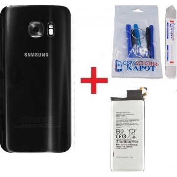 Voor Samsung Galaxy S7 achterkant + batterij - zwart