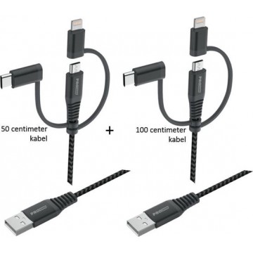 Pro User 2-delige set USB-kabel: USB 3-1 in kabel, 50/100cm