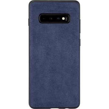 Samsung Galaxy S10 Alcantara case Blauw