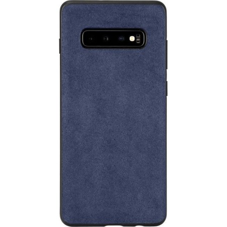 Samsung Galaxy S10 Alcantara case Blauw