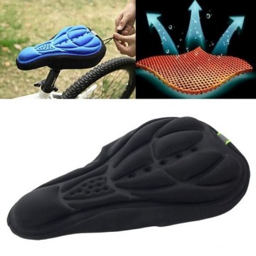 3D siliconen Lycra Nylon & Gel Pad fiets zadel Stoelhoes  zachte kussen past voor soorten Bikes(Black)