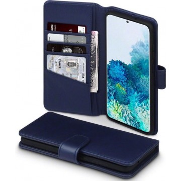 Samsung Galaxy S20+ Bookcase hoesje - CaseBoutique - Effen Donkerblauw - Leer
