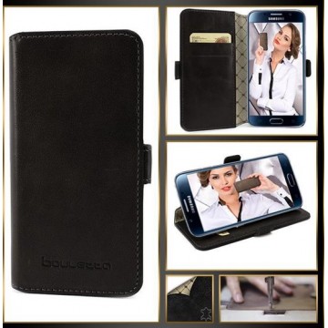 Bouletta - Samsung Galaxy S6 Edge Book- WalletCase (Rustic Black)