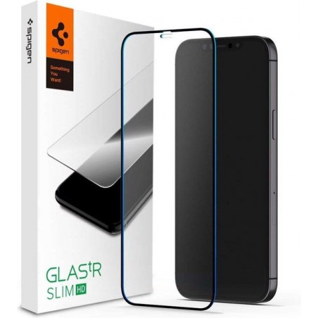 Spigen Screenprotector Full Cover Glass Apple iPhone 12 Mini Zwart