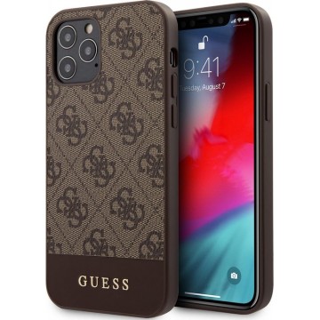 Guess Apple iPhone 12 Pro Max Bruin Backcover hoesje - TPU