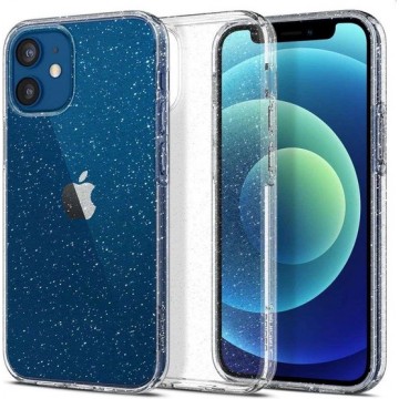 Spigen Liquid Crystal Glitter Apple iPhone 12 Mini Hoesje - Transparant