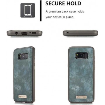 CaseMe Vintage Wallet Case Hoesje Samsung Galaxy S8 - Blauw