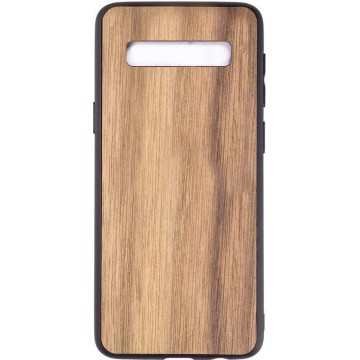 Houten Telefoonhoesje Samsung S10 - Bumper case - Walnoot