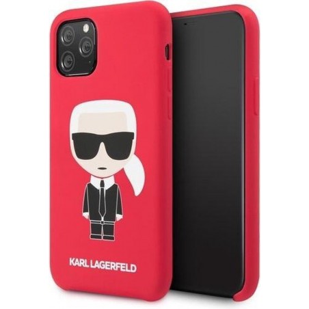 Karl Lagerfeld back cover - The Red cover voor de Apple iPhone 11 Rood Karl Lagerfeld - Soft touch feeling - Rood