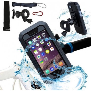 DrPhone iPhone 11 PRO MAX Extreem Stevige Premium Motorhouder / Fietshouder -  360 Graden  - Waterdicht/Waterproof
