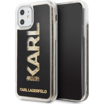 Apple iPhone 11 Karl Lagerfeld Zwart Backcover hoesje KLHCN61KAGBK - Glitter