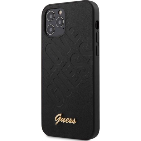 Guess IriDescent Love Hard Case - Apple iPhone 12/12 Pro (6.1'') - Zwart