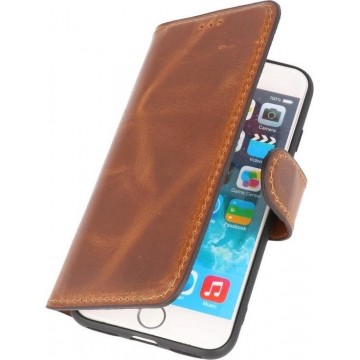 Handmade Echt Lederen Telefoonhoesje voor iPhone SE 2020 - iPhone 8 - iPhone 7 - Bruin