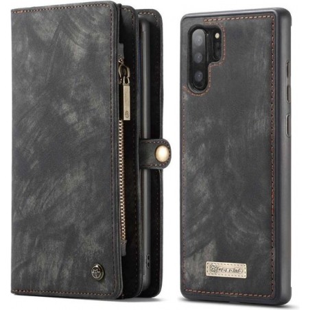 CASEME Samsung Galaxy Note 10 Plus Vintage Portemonnee Hoesje - Zwart