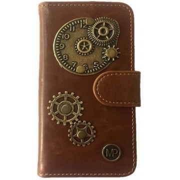MP Case® PU Leder Mystiek design Bruin Hoesje voor Samsung Galaxy S8 Plus Time Bedel book case wallet case