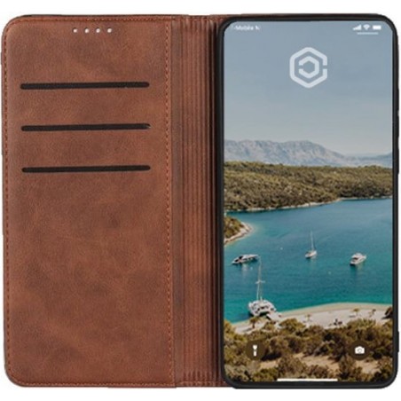 Casecentive Leren Wallet case - Portemonnee hoesje - iPhone XR Bruin