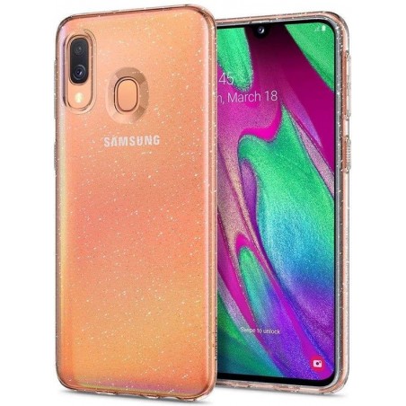 Hoesje Samsung Galaxy A40 - Spigen Liquid Crystal Glitter Case - Crystal