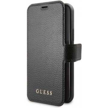 GUESS Iridescent Bookcase Hoesje iPhone 12 Mini - Zwart