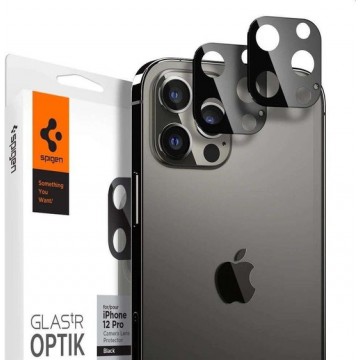 Spigen Camera Lens Glass Protector Apple iPhone 12 Pro Zwart