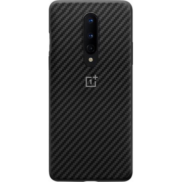 Carbon Protective Backcover OnePlus 8 hoesje - Zwart