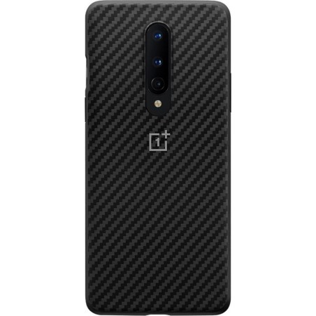Carbon Protective Backcover OnePlus 8 hoesje - Zwart