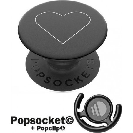 Popsocket ™ Combo White Heart - Popsocket + Popclip