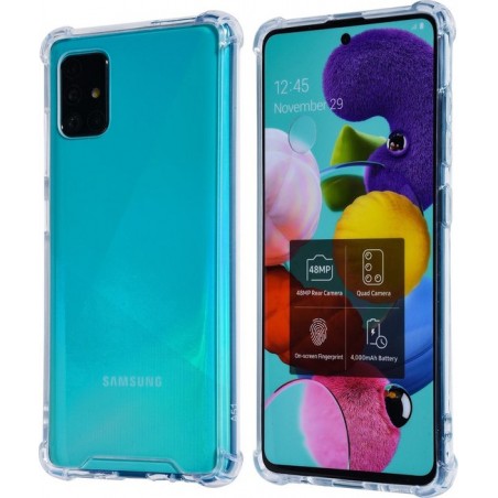 Samsung Galaxy A71 Transparant Backcover hoesje - Anti schok (A715F)