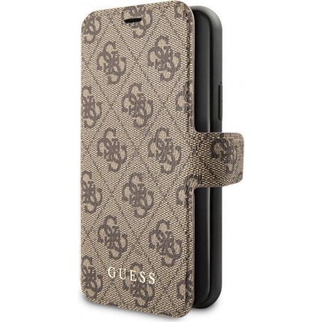 iPhone 11 Pro Bookcase hoesje - Guess - Effen Bruin - Kunstleer