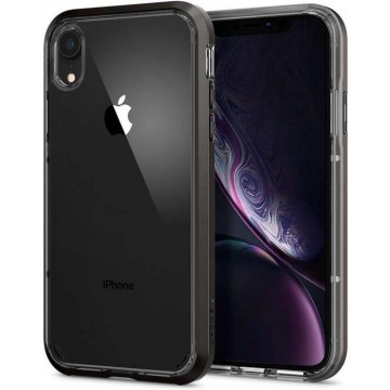 Hoesje Apple iPhone Xr - Spigen Neo Hybrid Crystal Case - Gunmetal