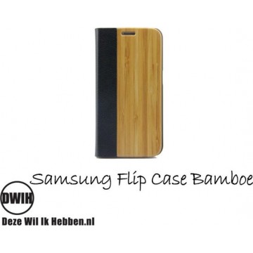Houten flip case, Samsung Galaxy S20  Bamboe