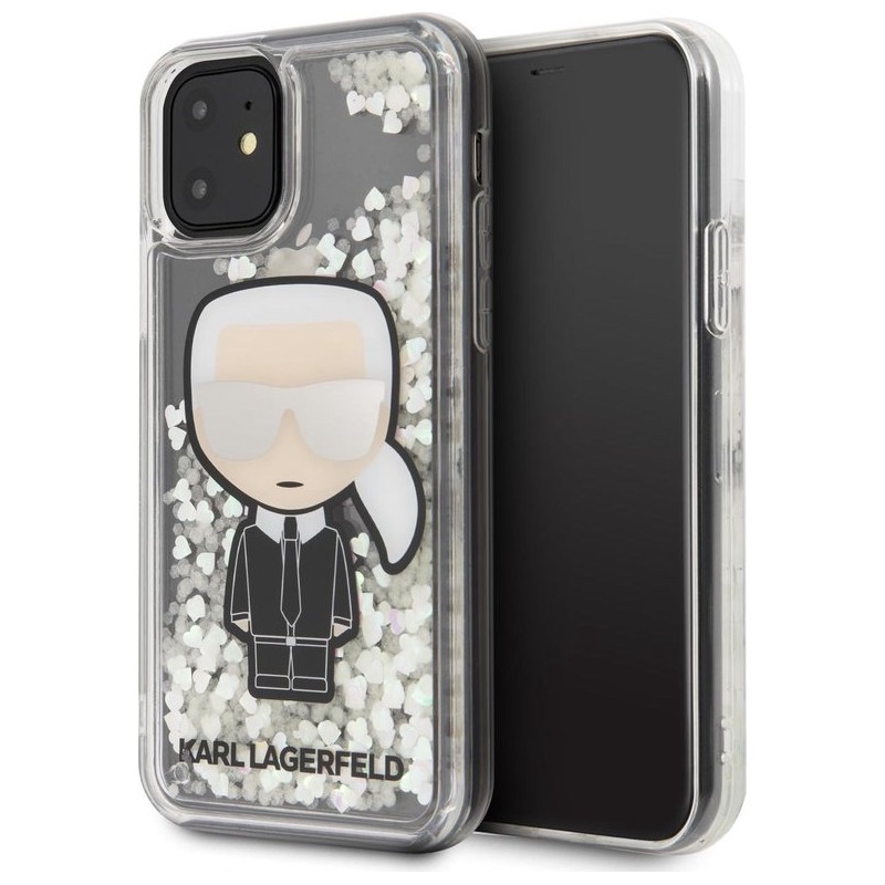Apple iPhone 11 Karl Lagerfeld Transparant Backcover hoesje KLHCN61GLGIRKL - Ikonik - Silicone