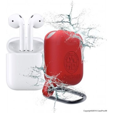 CaseProof waterproof case for AirPods red