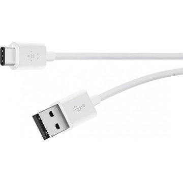 Belkin USB-C Kabel naar USB A Kabel - 1.8m - 3A - Wit