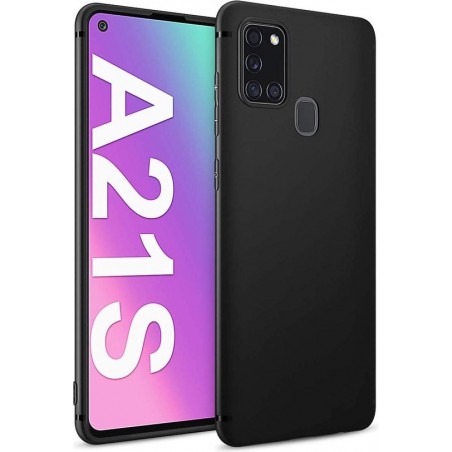 Samsung Galaxy A21S  - Soft  Silicone Hoesje - zwart