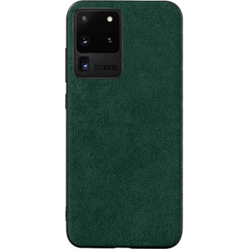 Samsung Galaxy S20 Ultra Alcantara case Green