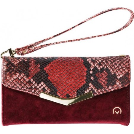 Mobilize - iPhone 6s Hoesje - Velvet Clutch Case Slangen Rood