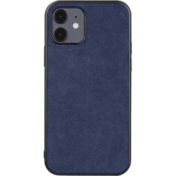 Alcantara Case iPhone 12 Blauw