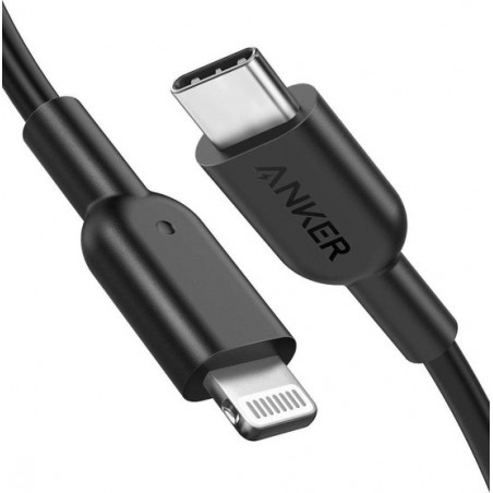 Anker PowerLine II USB C naar Lightning Kabel MFI 0.9m - Zwart