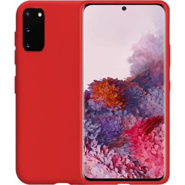 Samsung Galaxy S20 Hoesje Siliconen Case Back Cover Hoes - Rood