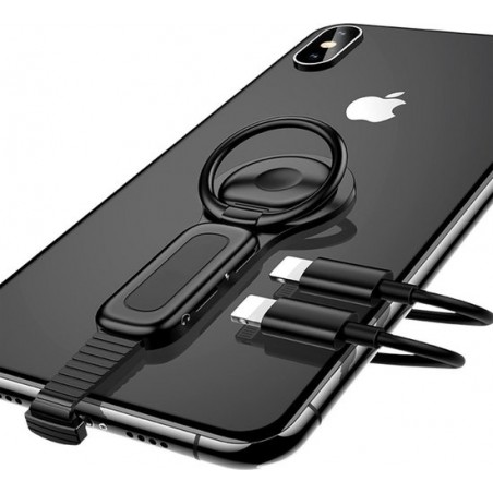 Eyzo Multifuncionele 2x iPhone Lightning, Telefoon Standaard / Ring Grip / Houder, met Magneet
