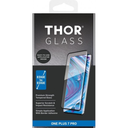 THOR Full Screenprotector + Apply Frame voor de OnePlus 7 Pro - Zwart