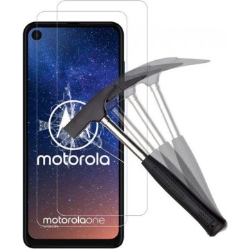 Motorola One Vision Screenprotector Glas - Tempered Glass Screen Protector - 2x